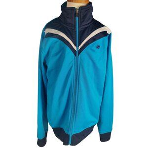 New Balance Youth Kids Size Lg 10/12 Colorblock Full Zip Training Jacket Blue